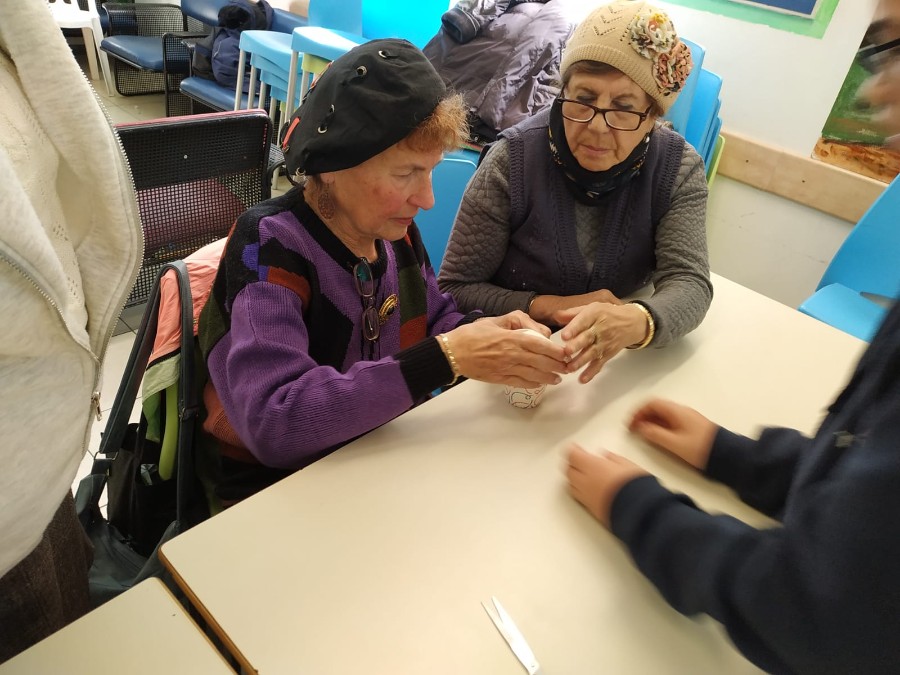 סיירת חלל של בי"ס נחלת בנימין בסדנה עם כיתת הוותיקים