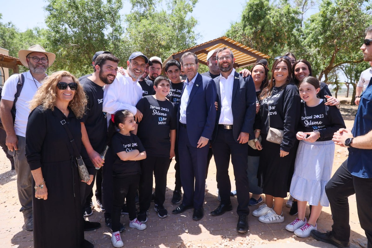 ביקור נשיא המדינה הרצוג ורעייתו בעפרה ובנימין